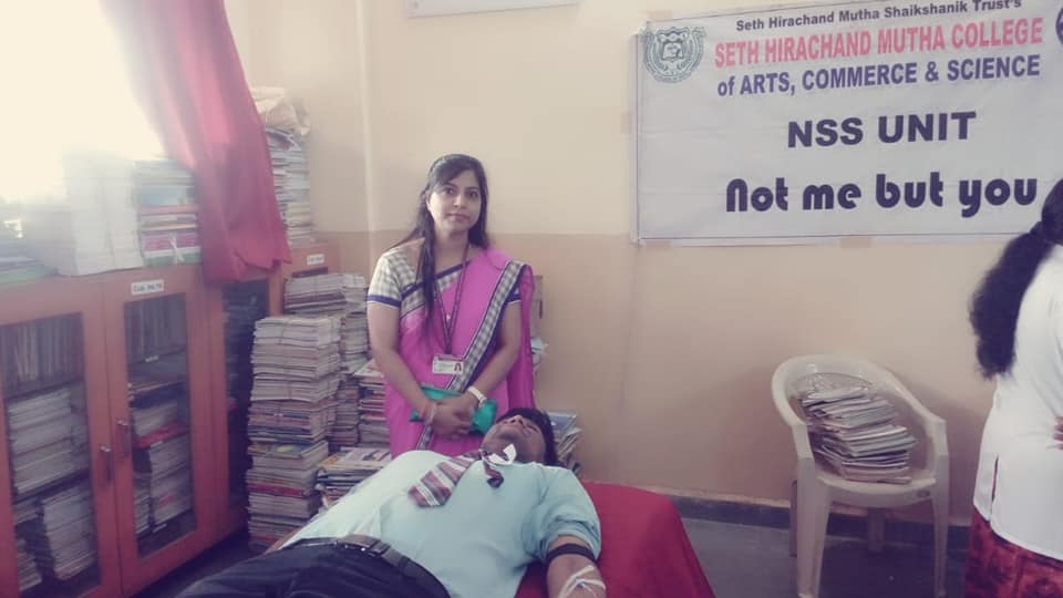 On this occasion as per every year, NSS unit had organized Blood Donation camp along with free Thalesemiya test.