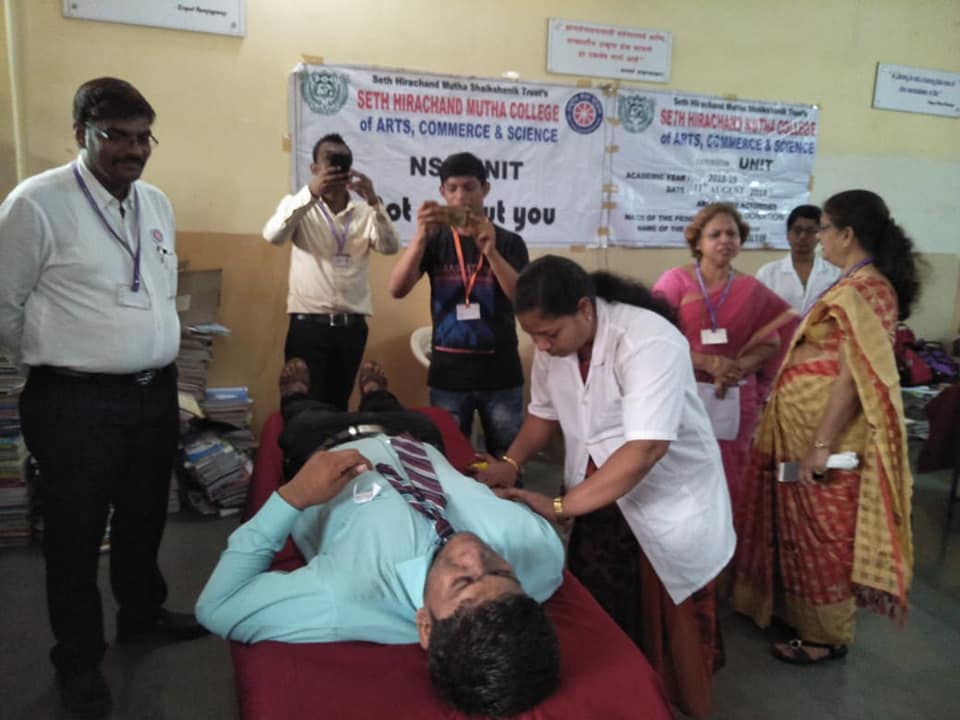 On this occasion as per every year, NSS unit had organized Blood Donation camp along with free Thalesemiya test.