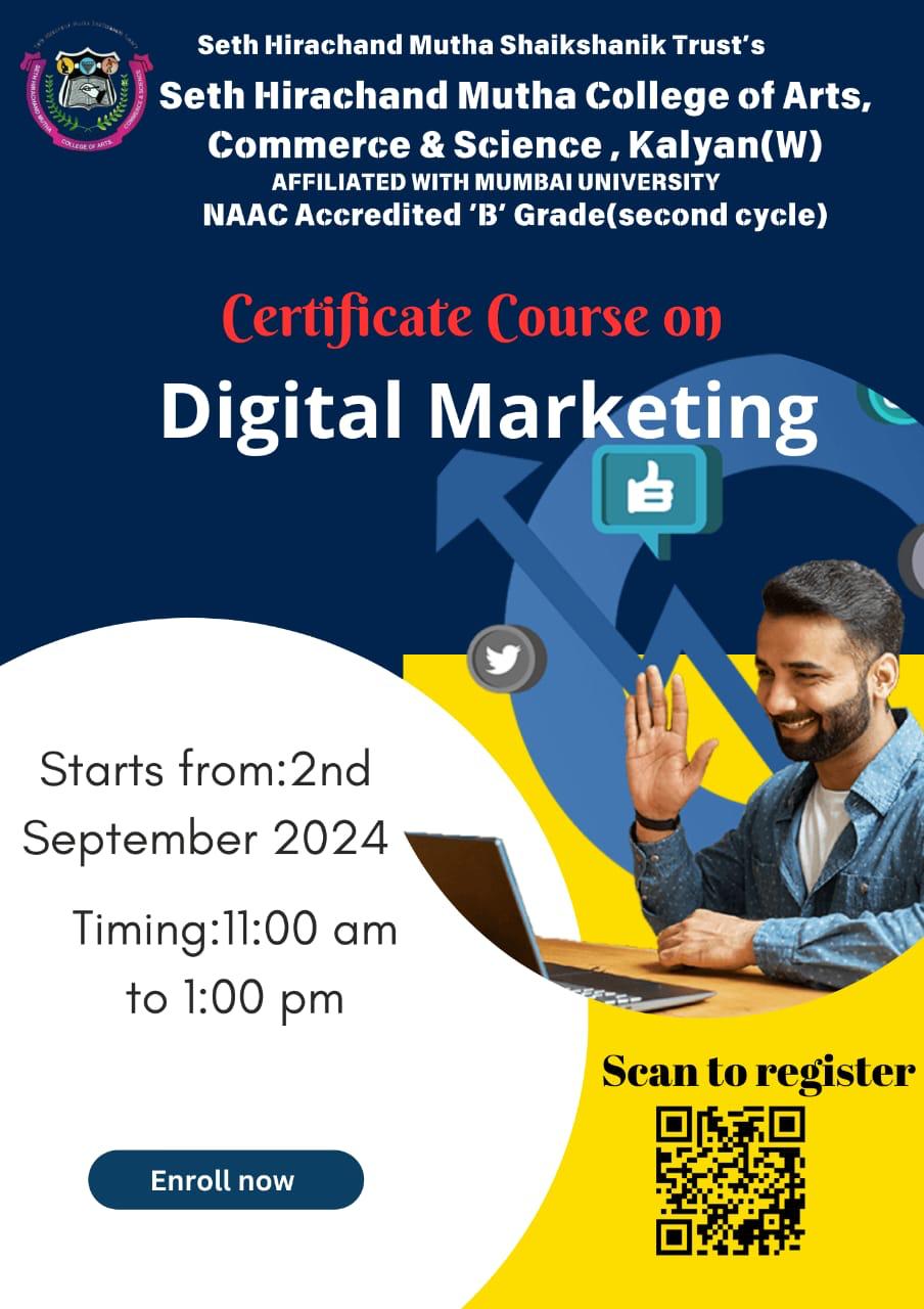 certificate course on digital marketing