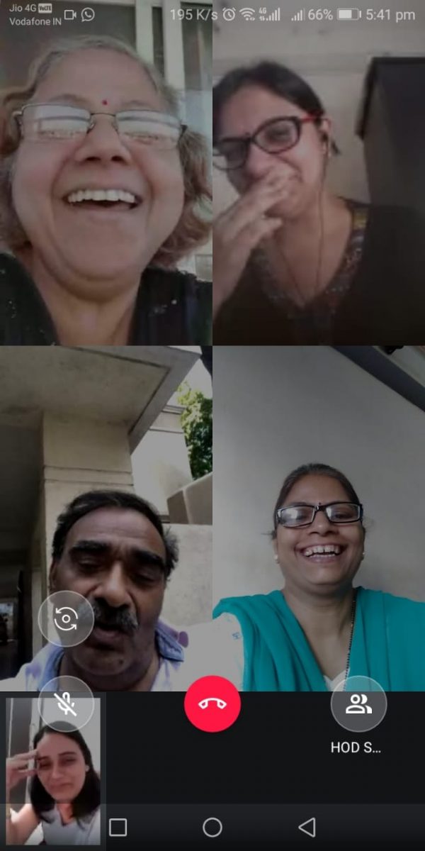 During the period of Lockdown due to covid 19 all around the country, meeting with Hod was held on 21/3/2020 at 5.00 online through Google Duo.