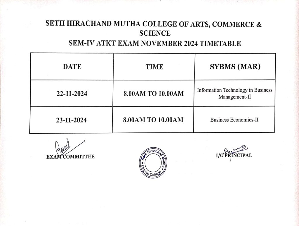 time table (2)