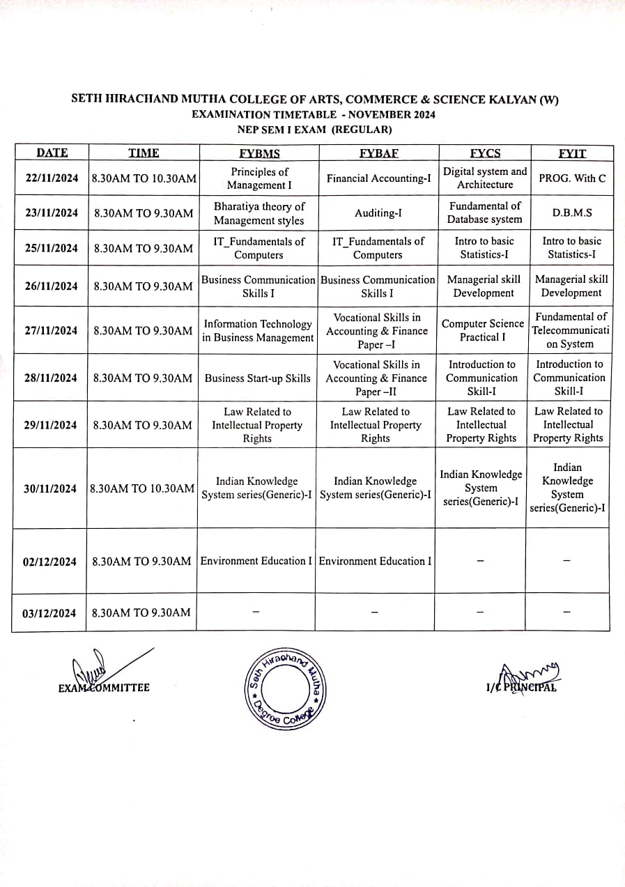 time table (4)