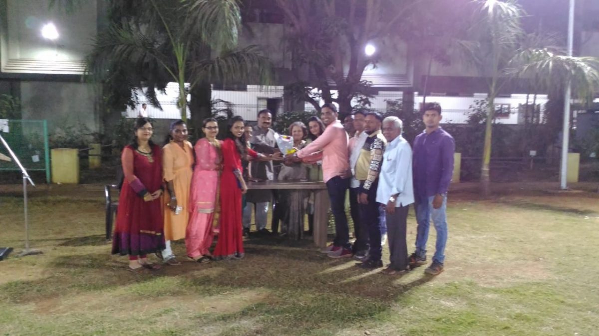 College had arranged get together for teaching and non teaching staff in college campus on 20/02/2020. Staff enjoyed by playing games and danced on the folk songs.