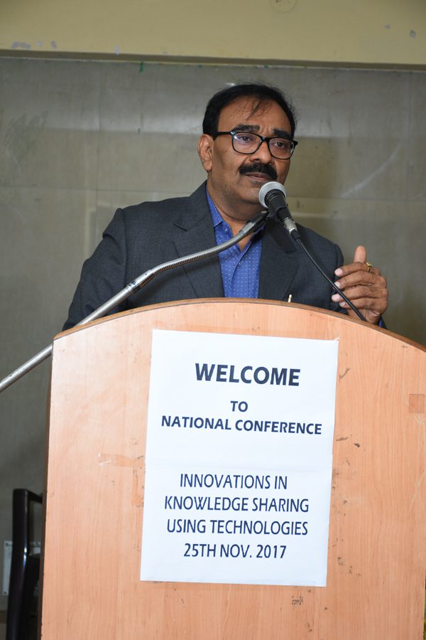 National Conference on ‘Innovations in Knowledge Sharing Using Technology” was successfully conducted in the college on 25th Nov 2017 by IT / CS Dept.