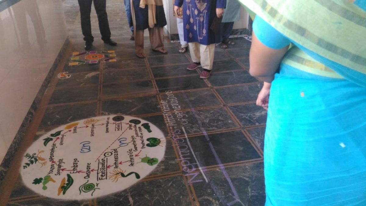 National Science Day was celebrated on 28/02/2020. On this occasion competition of Rangoli based on Botanical diagrams was organized.