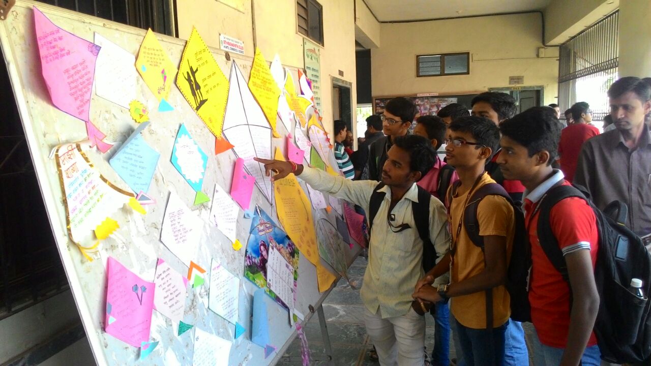 Celebration of Sankranti by writing poems on kites by degree & junior students