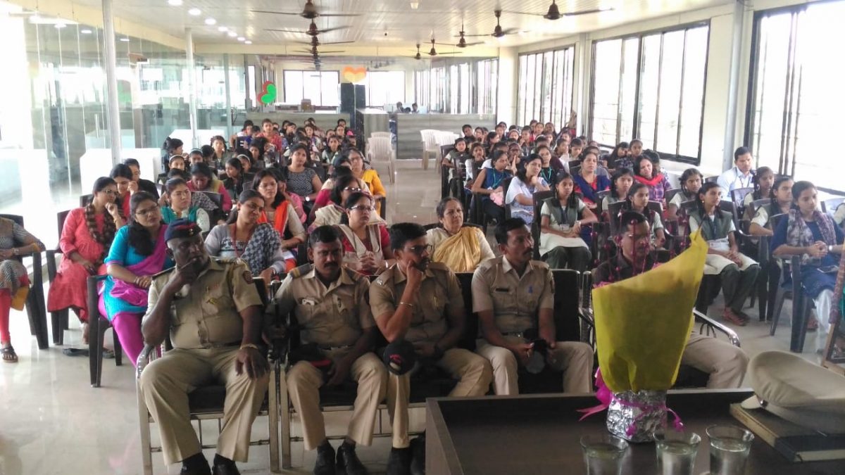 Seminar on “Self Protection ” was arranged in our college on 3/03/2020 under Women Development Cell by the  Senior Inspector Mr. Ashok Pawar , Khadakpada Police Station , Kalyan.